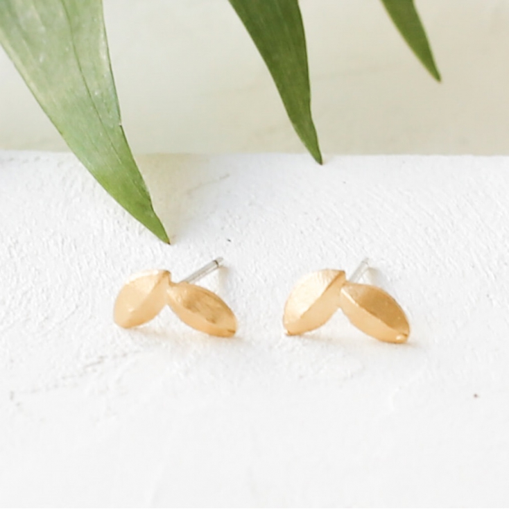 Boucles d'oreilles - Yucca post earrings gold