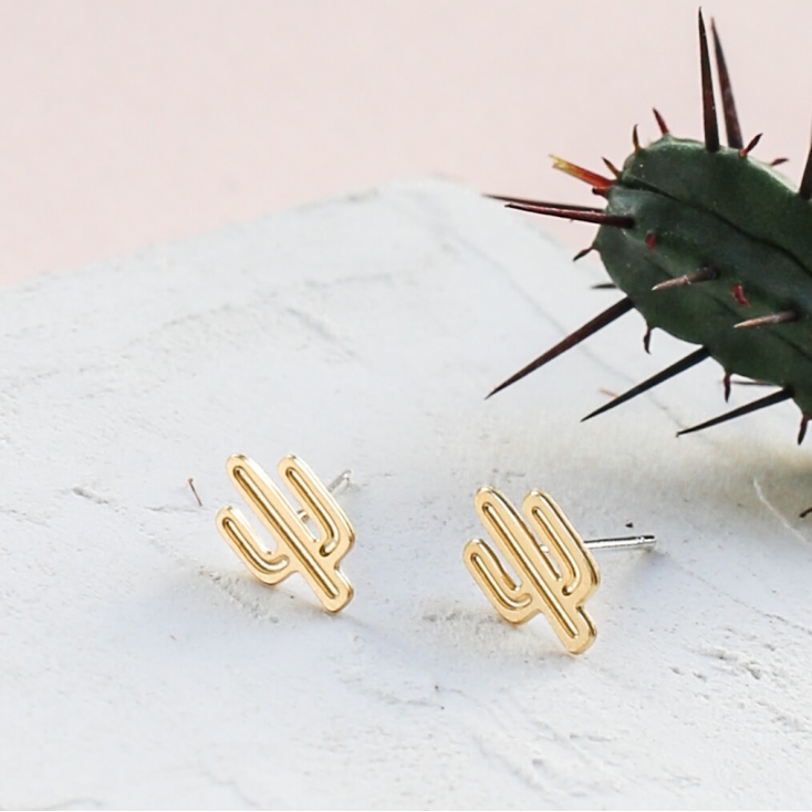 Boucles d'oreilles - Cactus earrings gold