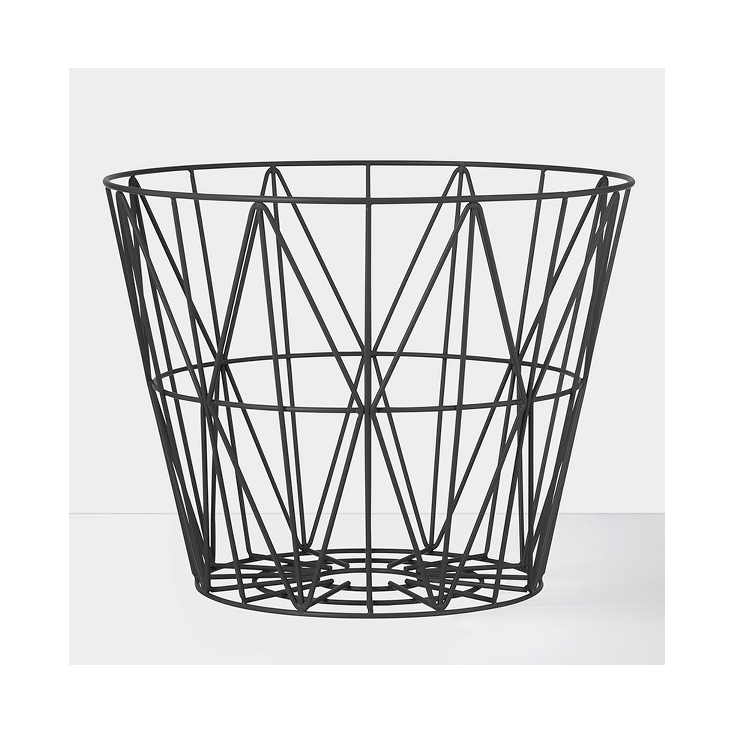 Wire basket large 60 x 45 cm - black