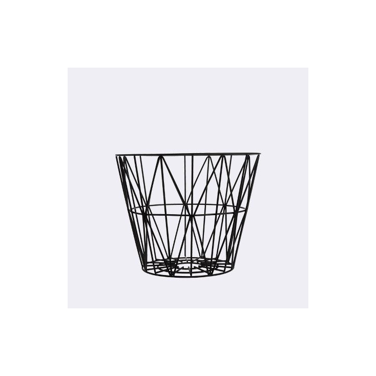 wire basket small 40 x 35 cm - black