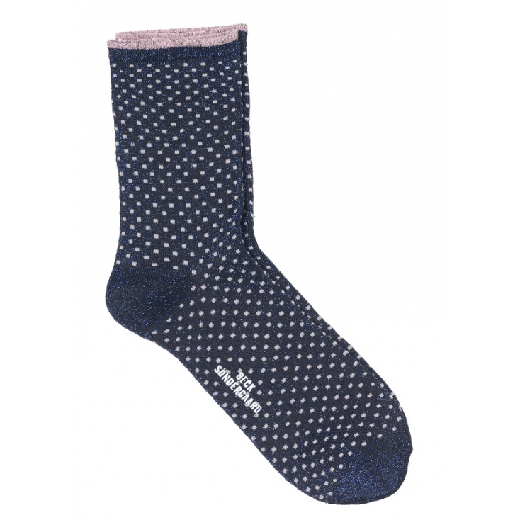 Chaussettes Dina Small Dots - Medieval blue 39-41