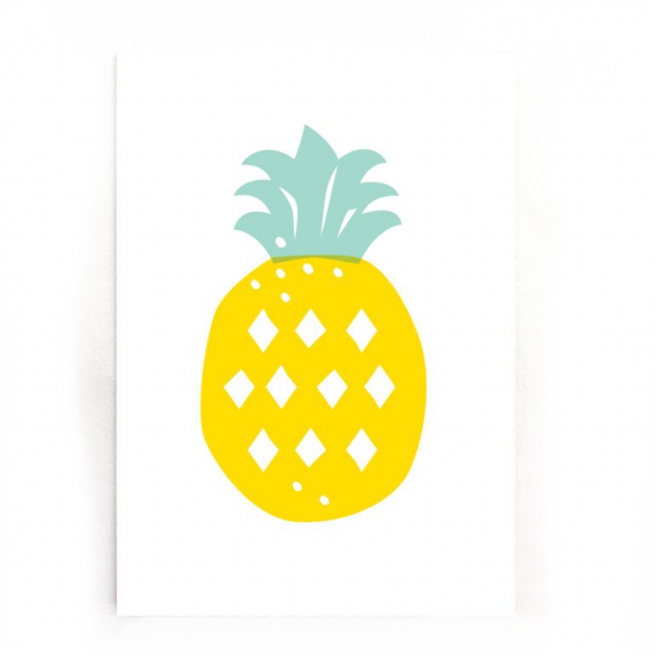 Postcard A6 - Pineapple pastel
