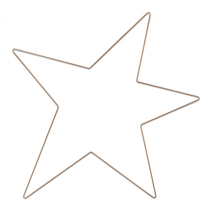 Metal star gold 70cm
