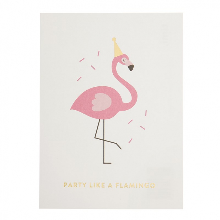 Carte postale Party like a flamingo