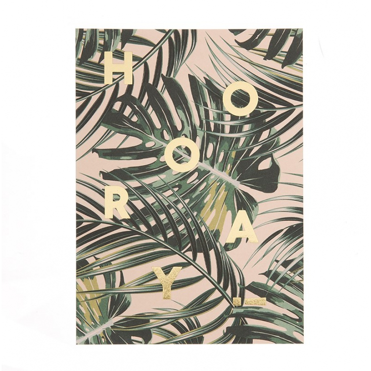 Carte postale Hooray palm leaves