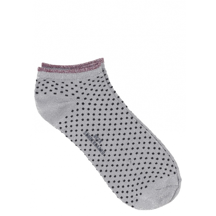 Chaussettes Dollie Dot - Grey melange - red 39-41