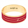 Bracelet Gaya 2cm métal doré- rouge velour