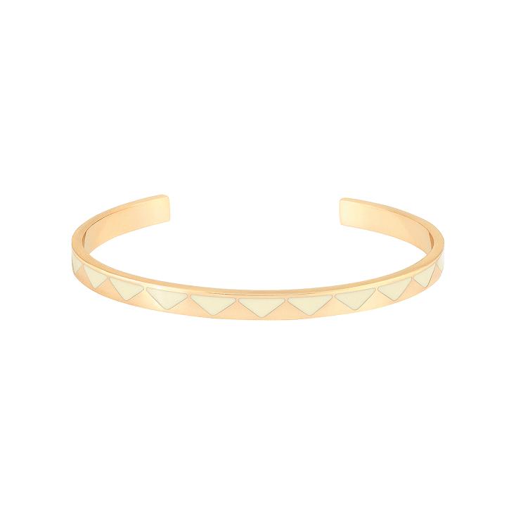  Bracelet Bollystud 0,44 métal doré- blanc sable