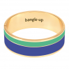 Bracelet Vaporetto two-tone 2cm - Bleu clématis / Vert opal