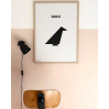 Le Bird affiche 50 x 70 cm noir et blanc WLN