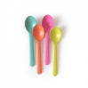 Biobu bambino quatro small spoon set lagoon persimmon rose lime