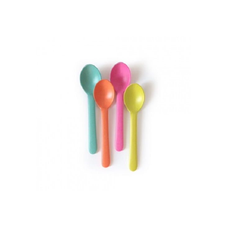 Biobu bambino quatro small spoon set lagoon persimmon rose lime