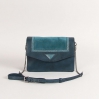 Sac cuir vachette Bonnie - Bleu Paon