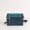 Sac cuir vachette Bonnie - Bleu Paon