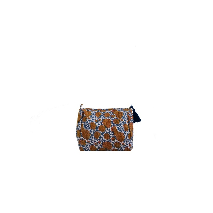 Travel Pouch - Chakori - Mustard/blue