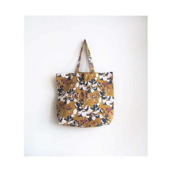 Tote Bag - Tout va bien - Iris - Mustard