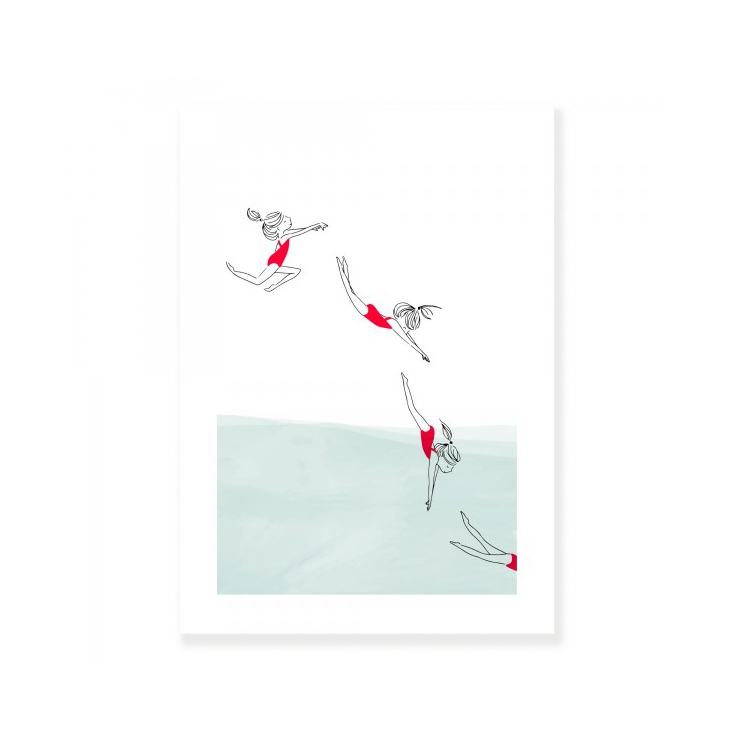Affiche A5 - Plongeuse