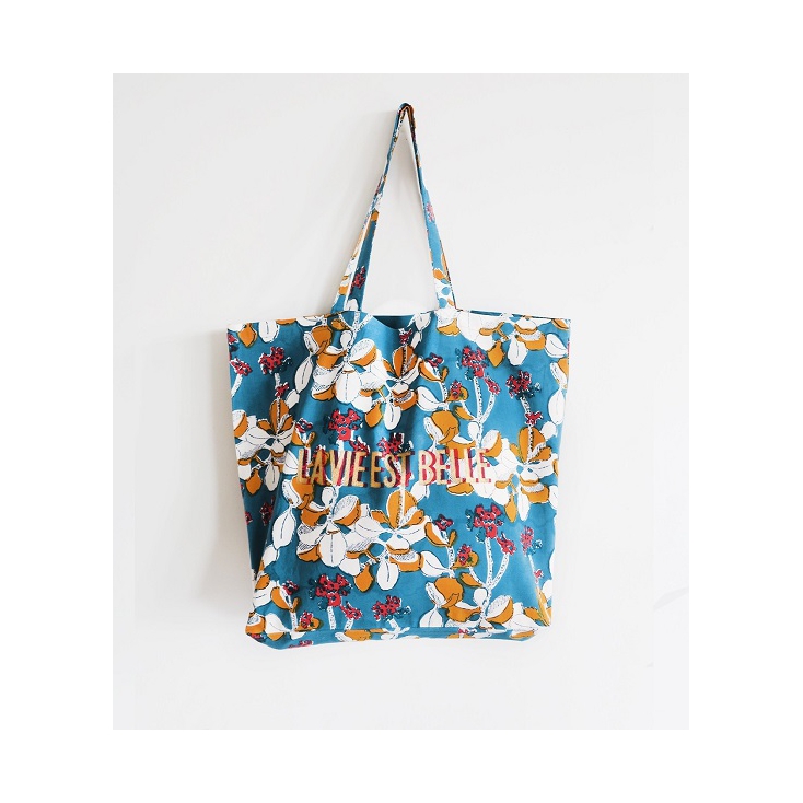 Tote Bag - La vie est belle - Iris - Jean