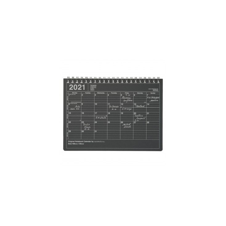 Notebook calendar 2021 small gris