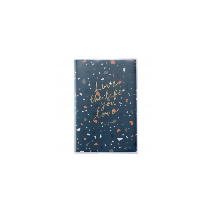 Agenda Flower B6 Terrazzo blue 2020-2021