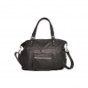 Sac cuir poche avant Noella - noir