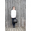 Sac cuir poche avant Noella - noir