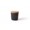 Gusto Small Storage Jar with cork lid black