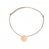 bracelet cordon rose gold - lettre F