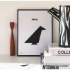 Le Bird affiche 30 x 40 cm noir & blanc WLN