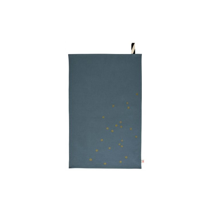 Tea towel Sardine gold dots