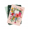 Set de 3 notebooks Lively floral - couverture tissu