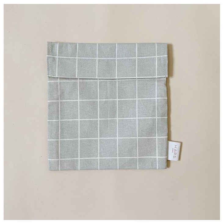 Sandwich bag - oyster grey check