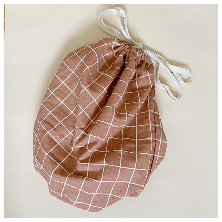 Multi bag large oyster terracotta check