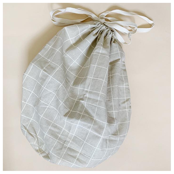 Multi bag large oyster grey check