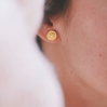 Boucle d'oreilles Regard argent plaqué or - 10637 - Pépite