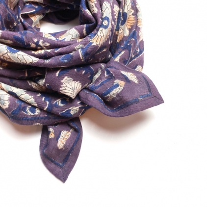 Foulard Latika - Bird - Prune