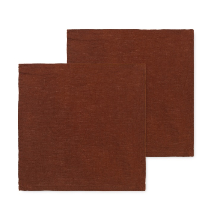 Linen Napkins - Set of two - Cinnamon