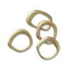 Flow Napkin Rings - Set of 4 - Brass