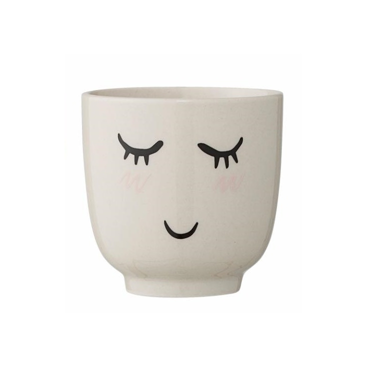 Smilla Cup, White, Stoneware - smile