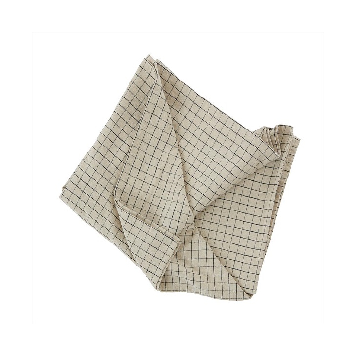 Grid Tablecloth - 260x140cm - clay/black