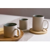 Cup S - Cer Cyl - 150ml - clay grey/celadon