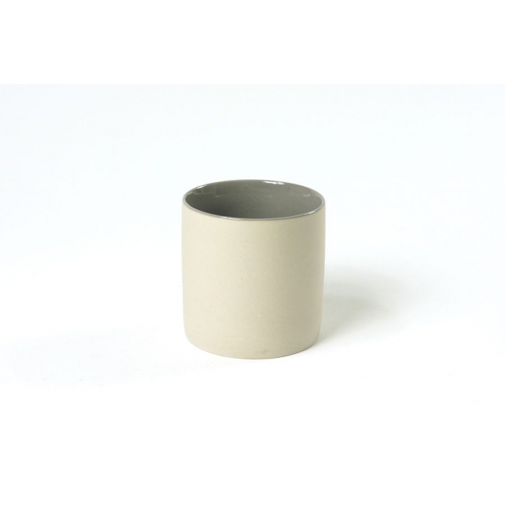 Cup S - Cer Cyl - 150ml - clay grey/grey