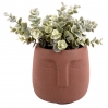 Plant pot - Face - Ciment - Clay brown