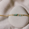 Bracelet 10843 Uma plaqué or - agathe turquoise - Amulette