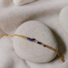Bracelet 10843 Uma plaqué or - lapis lazuli - Amulette