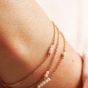 Bracelet 10843 Uma plaqué or - perle d'eau douce - Amulette