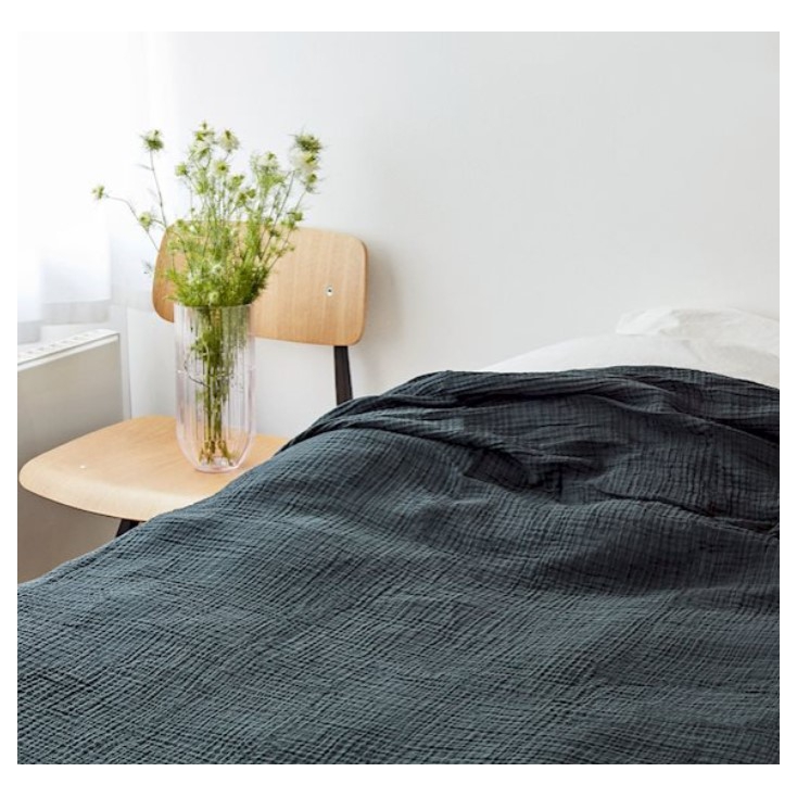 Couvre-lit - Crinkle - Bedspread - Anthracite
