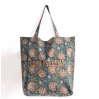 Tote Bag - La vie est belle - Louise - Bleu Canard