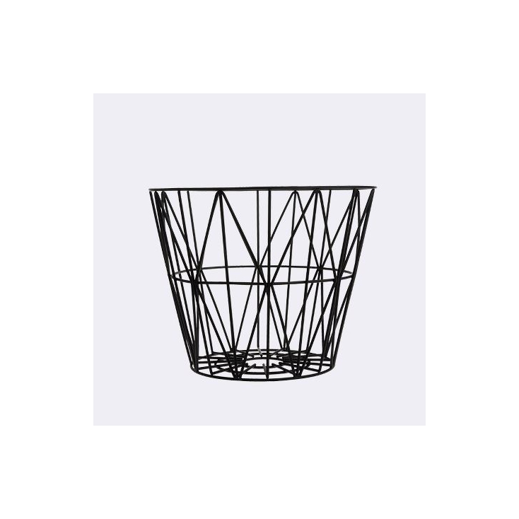 wire basket medium 50 x 40 cm - black