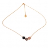 Collier Trio - ARGILE - Noir, brun cosmique et argile.